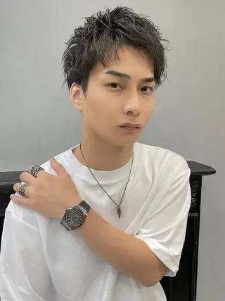 ショート メンズ 艶カラー/フェイス レイヤー/たむのヘアスタイル