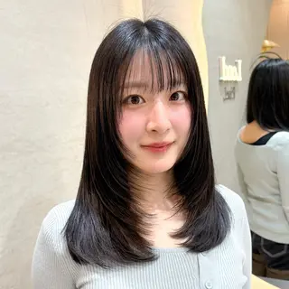 ミディアム ボブ・韓国レイヤー・ くびれボブ・内藤康太のヘアスタイル