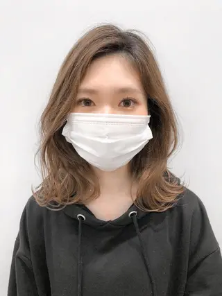 ミディアム カラー レイヤー×髪質改善✨ 渋谷/佐藤侑哉のヘアスタイル