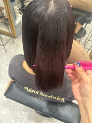 カラー 🍎ピンク、レッド系 暖色カラー🍎あやかのヘアスタイル