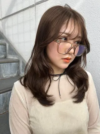 セミロング レイヤーカット/ 透明感カラーmikuのヘアスタイル