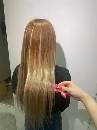 ロング ハイトーンカラーエク ステ🌺RENA🌺のヘアスタイル