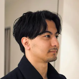 ショート パーマ メンズ スパイキーショート 大人パーマ 丸山のヘアスタイル