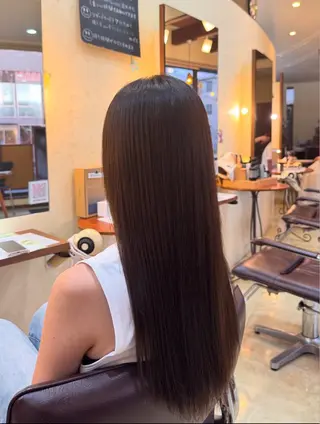 ロング カラー hair&makeRIHGA所属・善方 心音のヘアスタイル