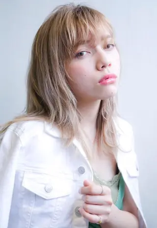 セミロング カラー hao所属・西山 頌太のヘアスタイル