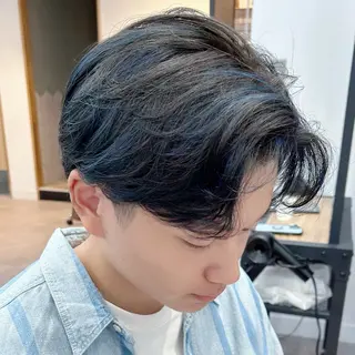 カラー メンズ 🤎ベージュカラー 🐶メンズパーマのヘアスタイル