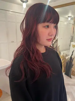 カラー ブリーチカラー🎀 韓国風/寺門美優のヘアスタイル