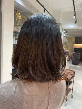 ミディアム 艶ｶﾗｰ｜ｽﾄﾚｰﾄ 🍟yuki🍟のヘアスタイル