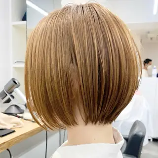 カラー まとまるボブ/縮毛矯 生🌿あおい✨のヘアスタイル