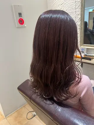 セミロング カラー 🥀韓国ヘア🥀 宮津真菜のヘアスタイル