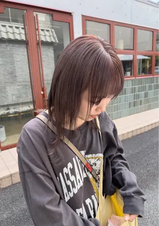 セミロング カラー パーマ/ボブ /レイヤー チヒロのヘアスタイル