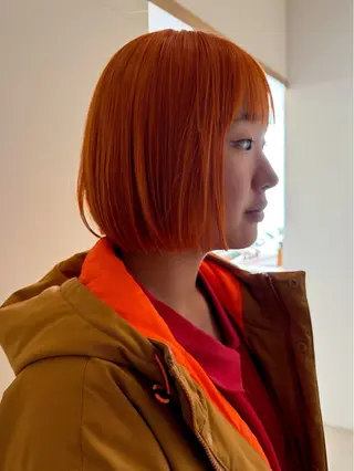 ショート カラー riko*.+ﾟ 韓国風パーマのヘアスタイル