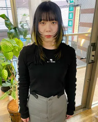 ミディアム カラー ヘアアレンジ GIVET (ジヴェ)所属・撮影モデル募集 🦋soemikaのヘアスタイル