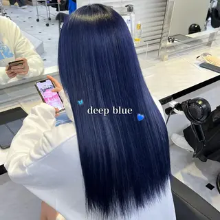 ロング カラー 韓国っぽ♡寒色/暗髪 🫧MOEKA🦋のヘアスタイル