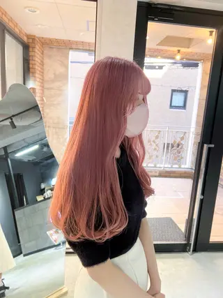 ロング カラー 🎀ダブルカラー/ ピンク×ガーリー🎀のヘアスタイル