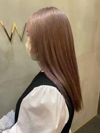 セミロング カラー 韓国×髪質改善カラー 💎hinaのヘアスタイル