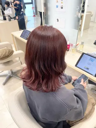ミディアム カラー ヘアアレンジ ボブ ·˖Reika·˖✩のヘアスタイル