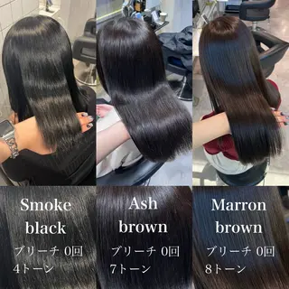 ロング カラー 暗髪🩶ラベンダー/ ブルー/ユウナ🤍のヘアスタイル