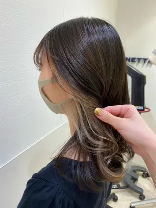 セミロング カラー ナチュラル艶カラー 🤎maoのヘアスタイル
