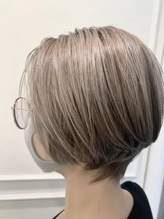 ショート カラー 艶髪⭐️白髪ぼかし ⭐️田玉裕樹のヘアスタイル