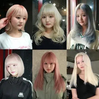 ミディアム カラー ハイトーン/メンズ/ デザイン/梅田/ミユのヘアスタイル