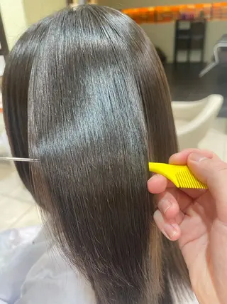 セミロング カネヒラ リョウスケのヘアスタイル