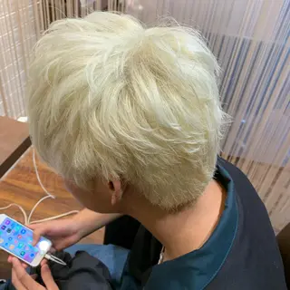 ショート カラー メンズ SOUPLE 土谷優乃のヘアスタイル