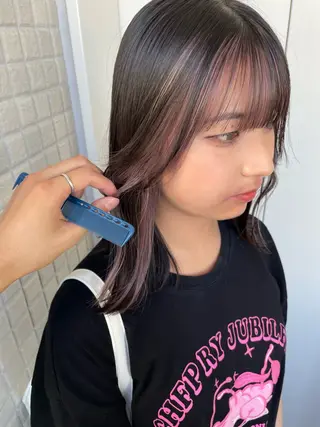 セミロング カラー ブリーチ/ハイトーン 🌏💊RAINEのヘアスタイル