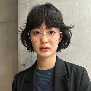 ショート カラー パーマ 斎藤祐樹 /レイヤー/パーマのヘアスタイル