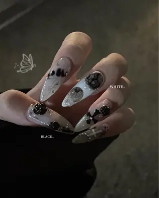 メンズ ネイル MINAMI໒꒱ Y2K、韓国ガーリーのネイルデザイン