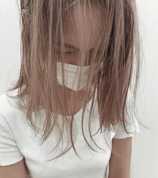 セミロング カラー 🌿nudeカラー/ レイヤー/藤原🌿のヘアスタイル
