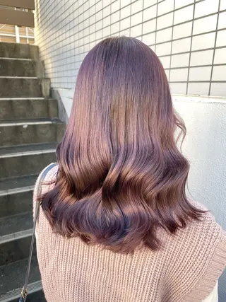 セミロング カラー Neolive Luca　御茶ノ水店所属・透明カラー/韓国風 Subaruのヘアスタイル