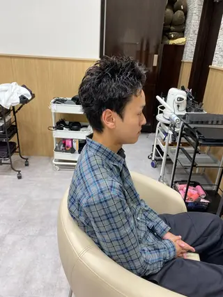 ショート パーマ メンズ UNIX所属・村上翼/ハンサム ショート/パーマのヘアスタイル