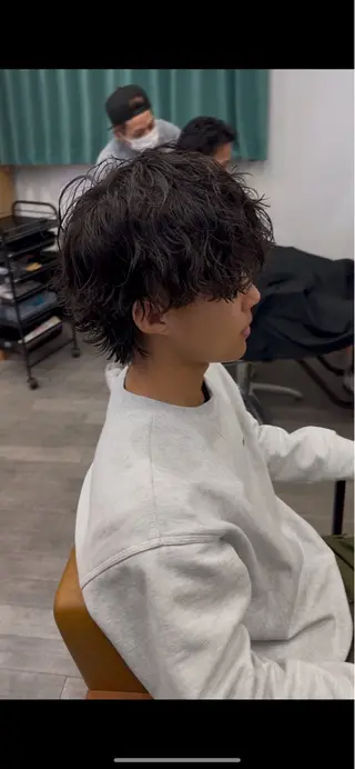 パーマ メンズ ＆tigre 佐藤秀太のヘアスタイル