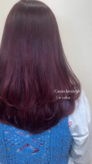 セミロング カラー ワンホン×髪質改善 つのーか🩶‪🫧のヘアスタイル