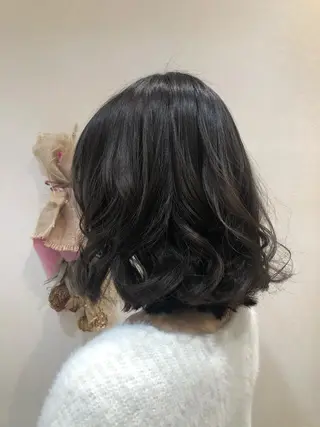 ミディアム カラー ツヤ髪カラー💎 佐藤あきのヘアスタイル