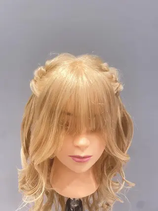 セミロング カラー ヘアアレンジ 加藤 愛実のヘアスタイル