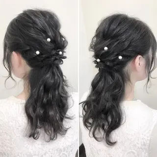 ロング ヘアアレンジ 沢田 瞳のヘアスタイル