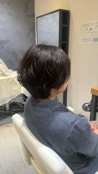 ショート パーマ MASHU Grandvase所属・めい/透明感カラー /似合わせカットのヘアスタイル