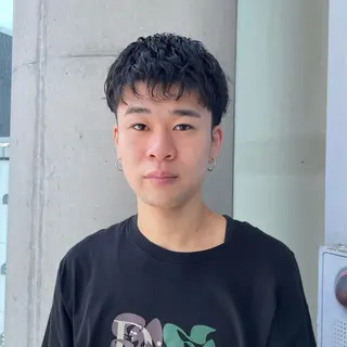 ショート パーマ メンズ ⚾️横浜メンズカット 阿部龍馬🍺🍔のヘアスタイル