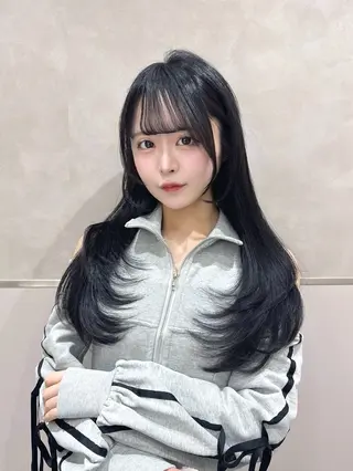 ロング カラー 韓国ヘア/レイヤー/ 顔まわり/りょーとのヘアスタイル