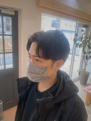 ショート パーマ メンズ ‪🌿パーマ大好評 メンズヘア🌿ワタルのヘアスタイル