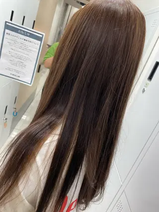 ロング カラー クロスパーマ/うる艶 カラー/Kurumiのヘアスタイル