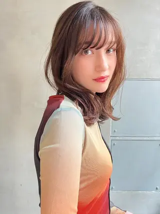ミディアム 🎊LUK🎊_公 式_🩵髪質改善🩵のヘアスタイル