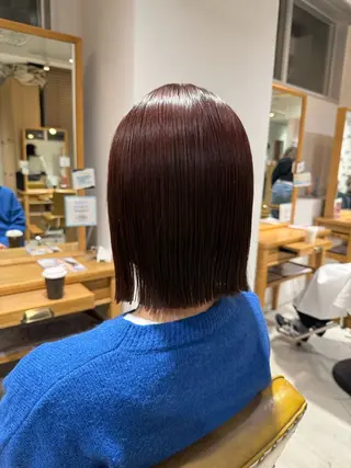ショート カラー 鈴木弥月/透明感カラ ー/ボブ/髪質改善のヘアスタイル