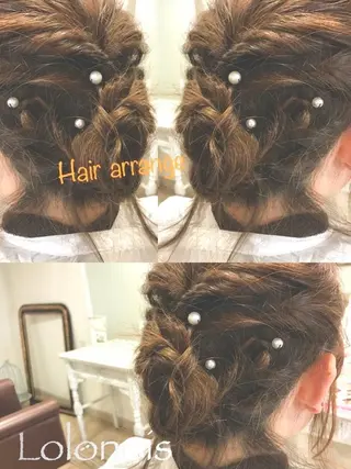 セミロング カラー ヘアアレンジ 【天満1艶髪】潤艶/ 髪質改善🌹釣本竜哉のヘアスタイル