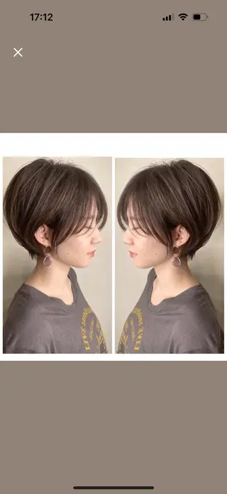 ショート カラー 京都大人女性ショート 徒歩1分/秋山のヘアスタイル