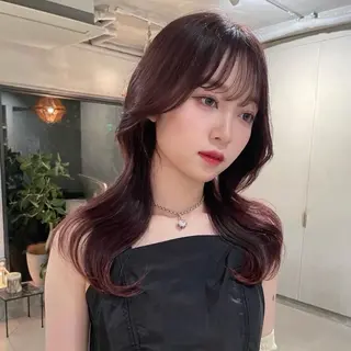 ミディアム カラー モテ韓国ヘア/ レイヤー🤍RIKAのヘアスタイル