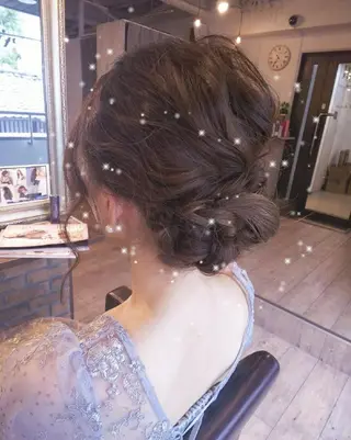 セミロング ヘアアレンジ JIL BLAN 京都所属・RU RIのヘアスタイル