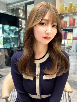 ロング MASHU韓国ヘア/ レイヤー/透明感カラのヘアスタイル